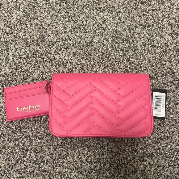 Bebe Fuchsia Quilted Clutch - Picture 3 of 3